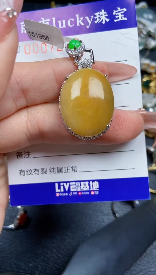 【闪购商品】翡翠颈饰银S925镶嵌7282