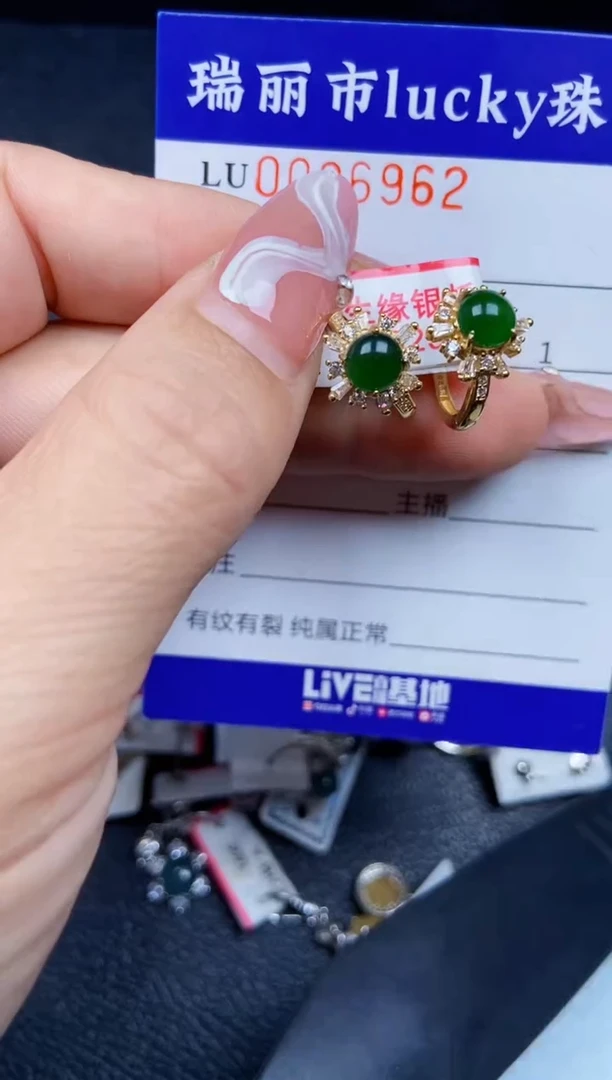 【闪购商品】翡翠颈饰银S925镶嵌6962