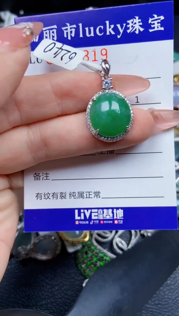 【闪购商品】翡翠颈饰银S925镶嵌8819