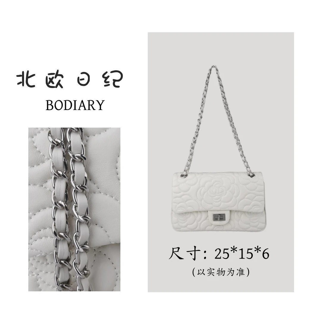 【北欧日纪】山花-百搭时尚潮流简约休闲斜跨单肩包包 25*15*6