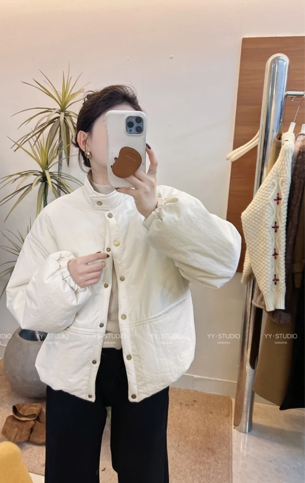 伊伊家·冬季韩版立领宽松棉服外套