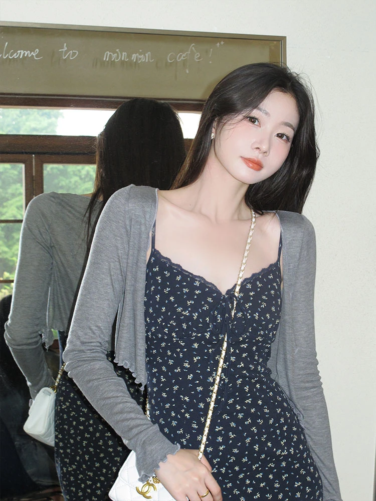 EIA一尧【清潭洞女高开衫】日常气质温柔百搭开衫女显瘦短款外套女