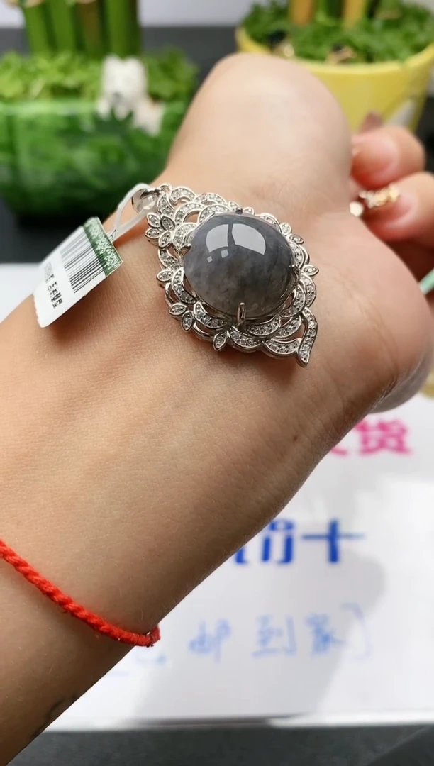 【闪购商品】翡翠吊坠(不含链)银S925镶嵌2