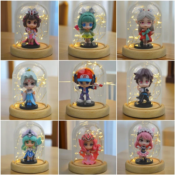 王者荣耀手办电玩小子鲁班蔡文姬瑶公仔扭蛋玩偶车载摆件玩具