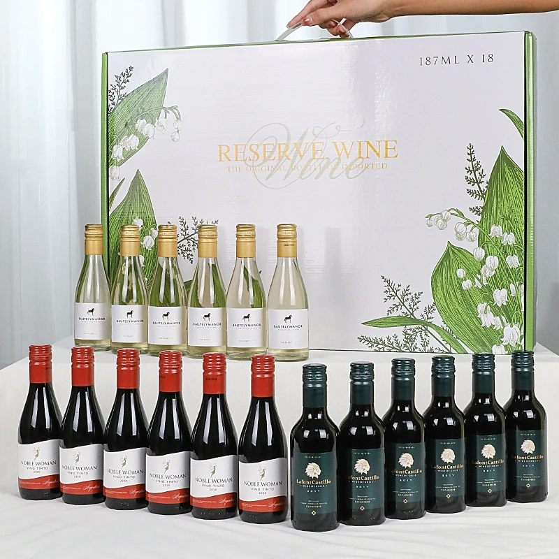 【原瓶进口】柏特利雅干白12度贵丽人半甜红酒14度干红14度187ml-B