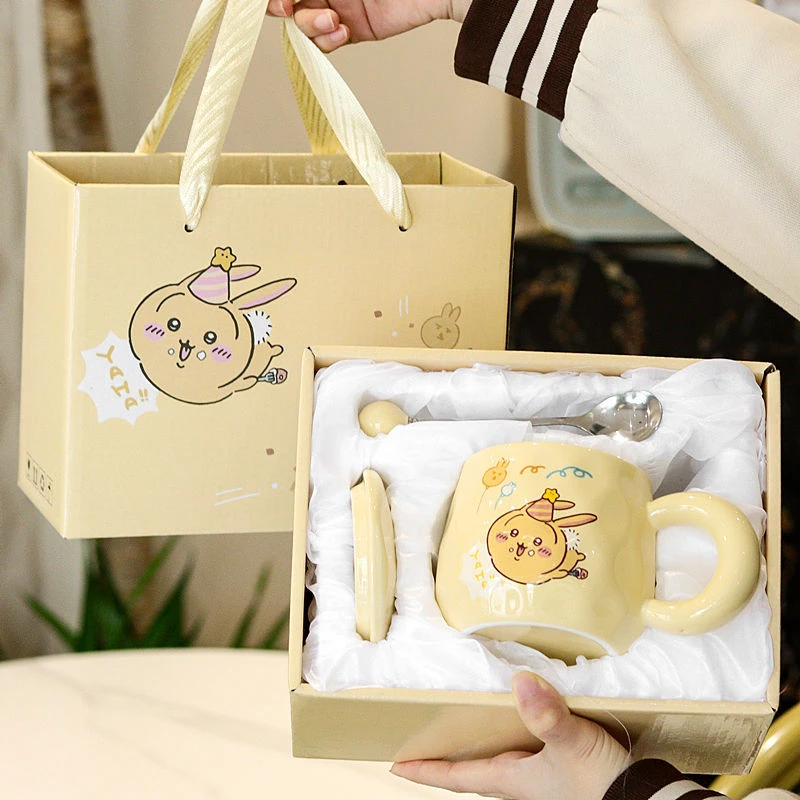 chiikawa可爱马克杯家用高颜值情侣款陶瓷水杯卡通送礼有意义礼品