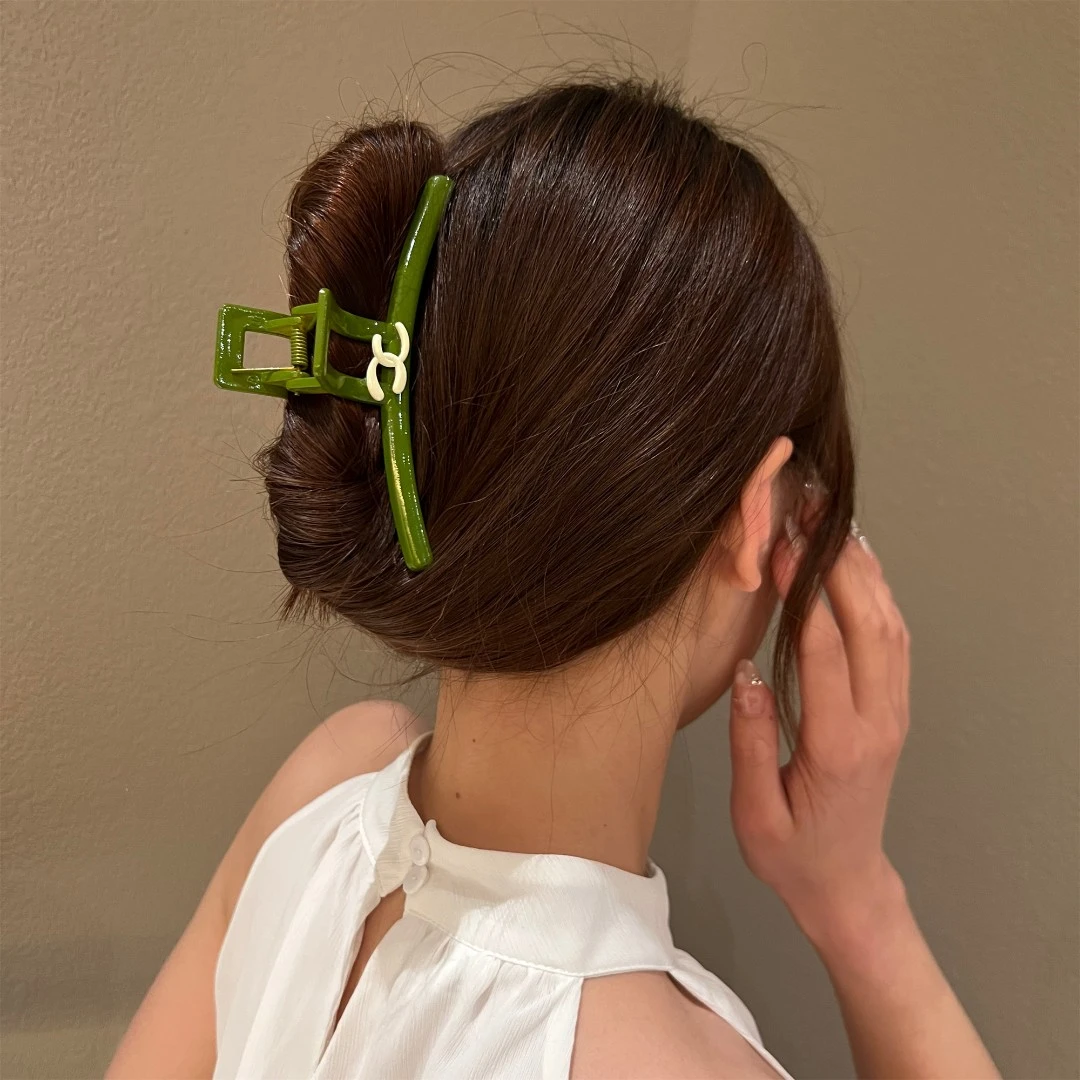 百搭发夹头饰 简约鲨鱼夹 min时尚饰品 复古抓夹8482