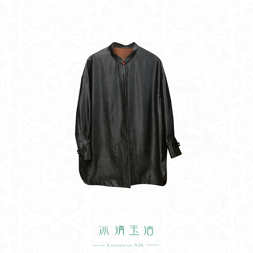 【玉洁定制】“烤油皮”新中式国风外套女秋冬新款上衣 BQYJ24120002