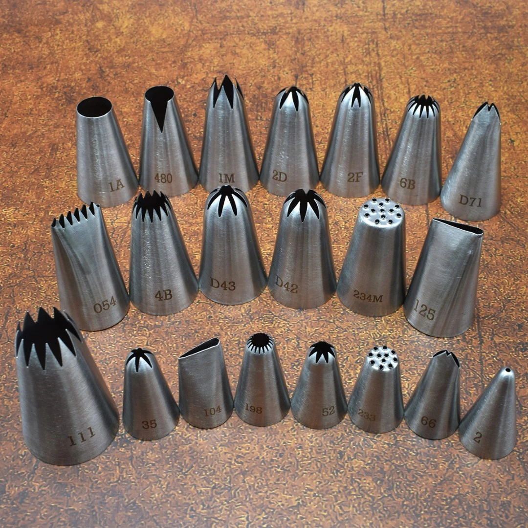 菟糖姆无缝304不锈钢裱花嘴无缝一体拉伸成型裱花嘴裱花嘴