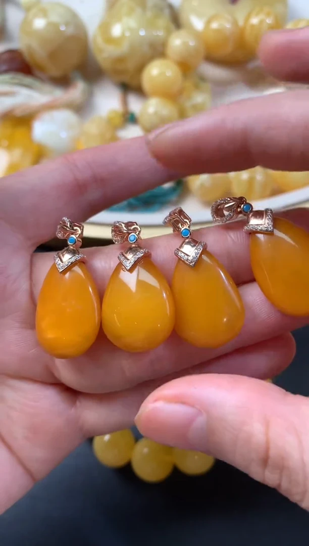 【闪购商品】蜜蜡吊坠(不含链)银S925镶嵌吊坠多样性发其一D253|150