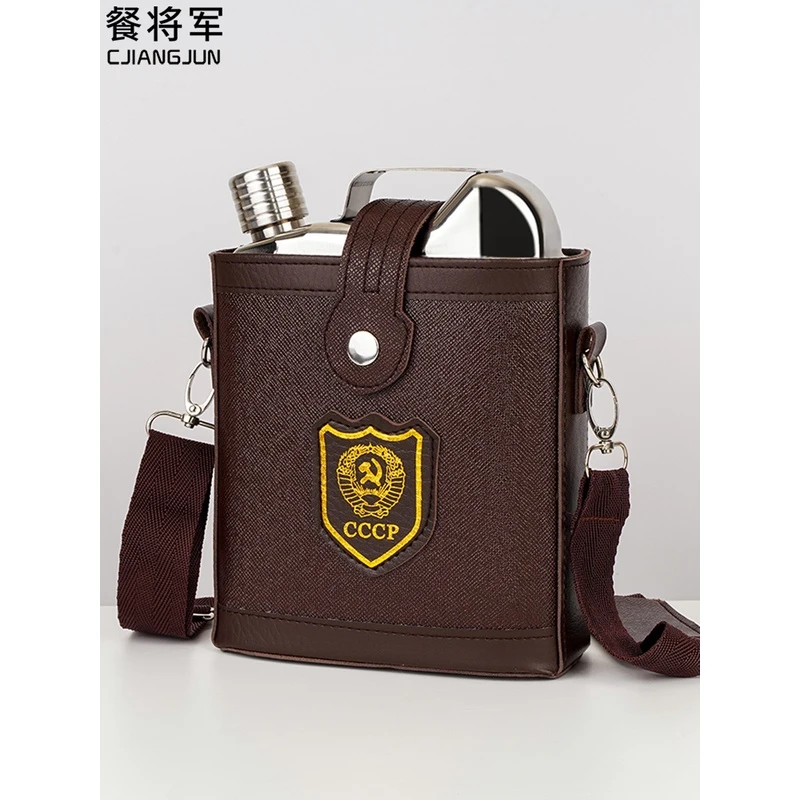 便携304不锈钢酒壶户外随身5斤3斤厚酒桶家用金属车载空瓶酒瓶子