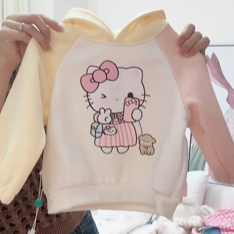 Mianhui/棉绘【kt猫帽衫】女童长袖连帽卫衣设计师爆款34321061