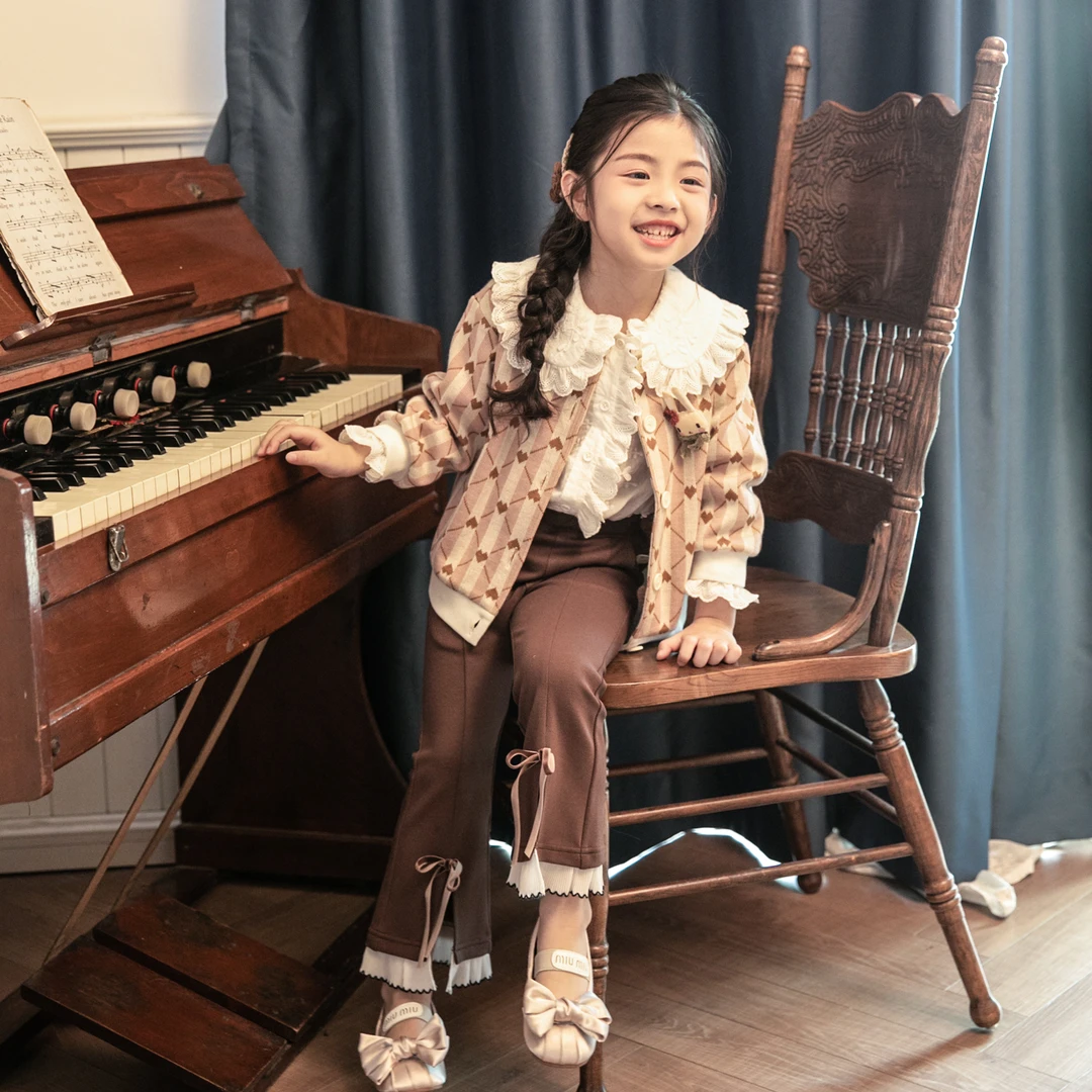 MianHui/棉绘【黛露】童装女童秋冬时尚秋季针织长裤33328004