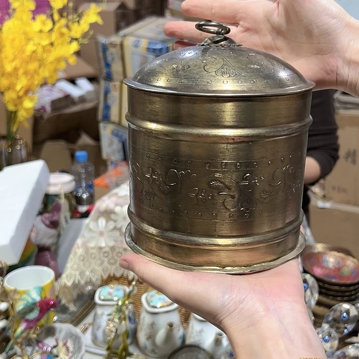 【闪购商品】黄铜储物罐花