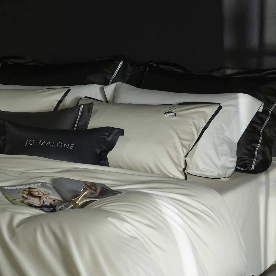 绣花夫人专享/天鹅之恋/臻丝缎系列/高奢素色刺绣/套件