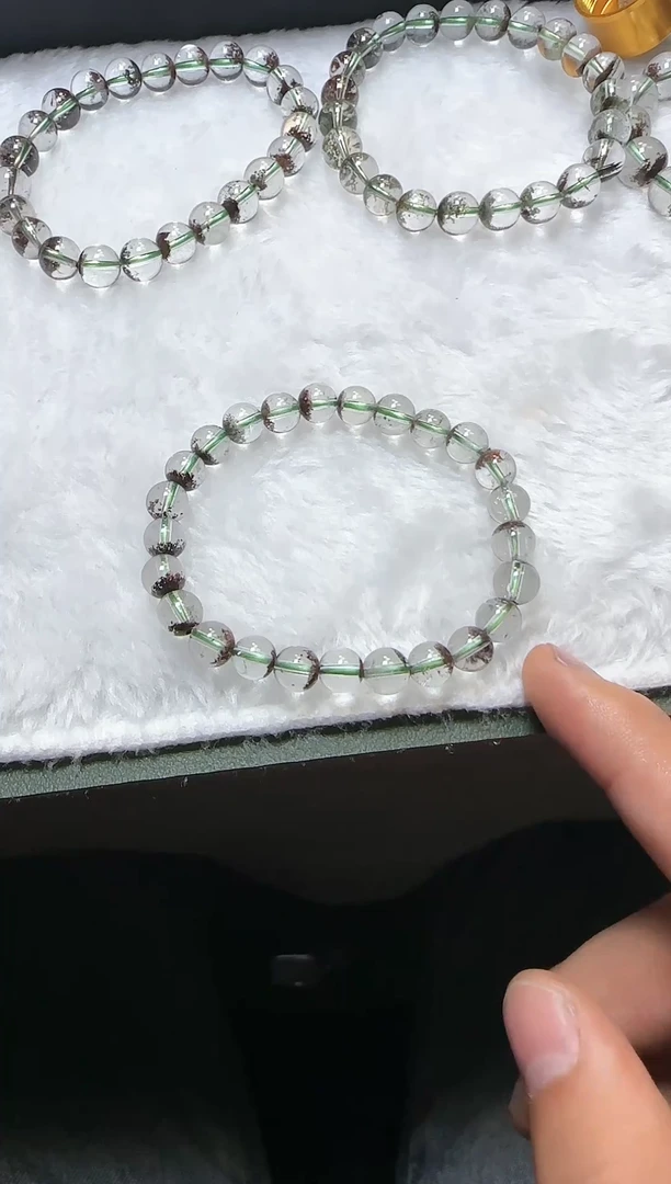 【闪购商品】水晶/未镶嵌绿幽灵单圈手串6mm