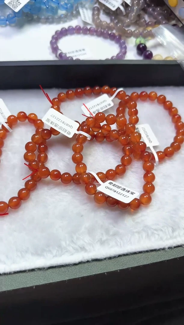 【闪购商品】玛瑙/玉髓/未镶嵌红手串单圈8+