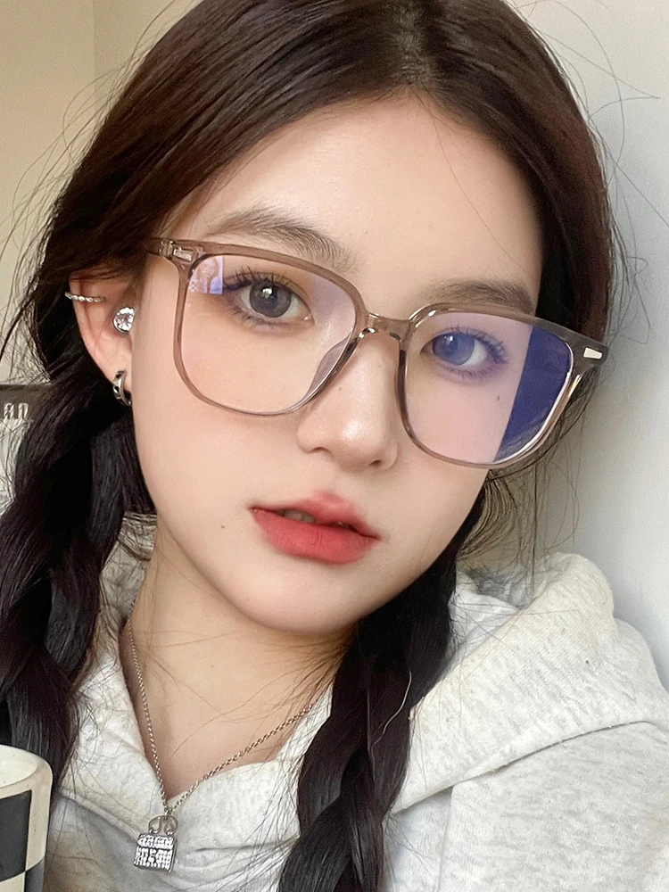 复古高级感大框眼镜近视女大框圆脸可配度数超轻素颜显脸小眼睛架