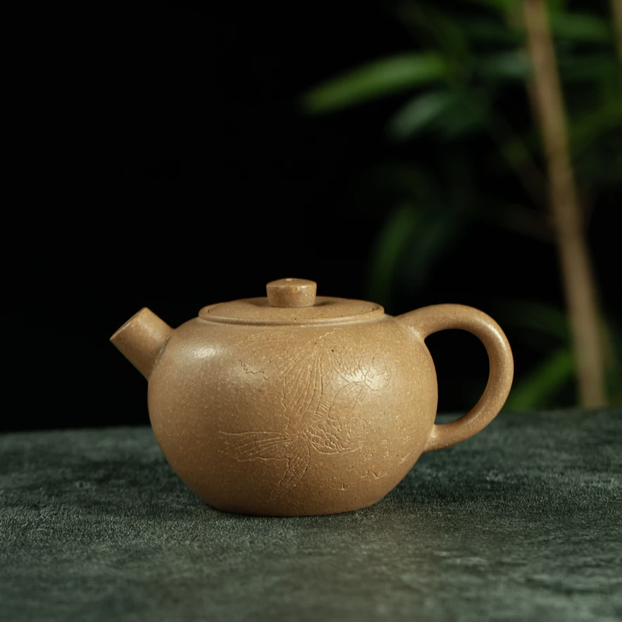 段泥炮嘴苹果紫砂壶