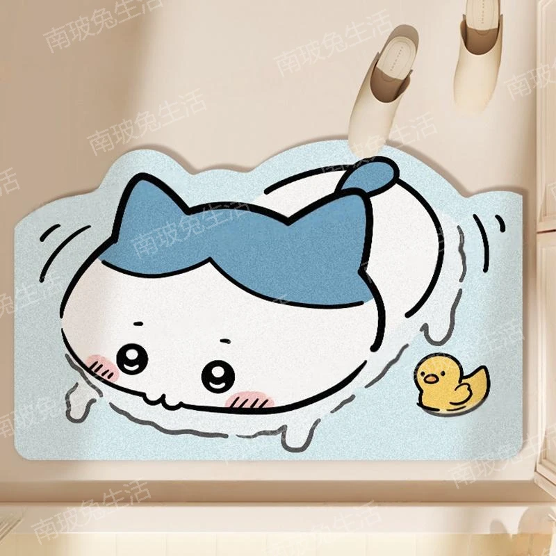 chiikawa吉伊卡哇浴室吸水地垫硅藻泥卫生间速干垫乌萨奇防滑地垫