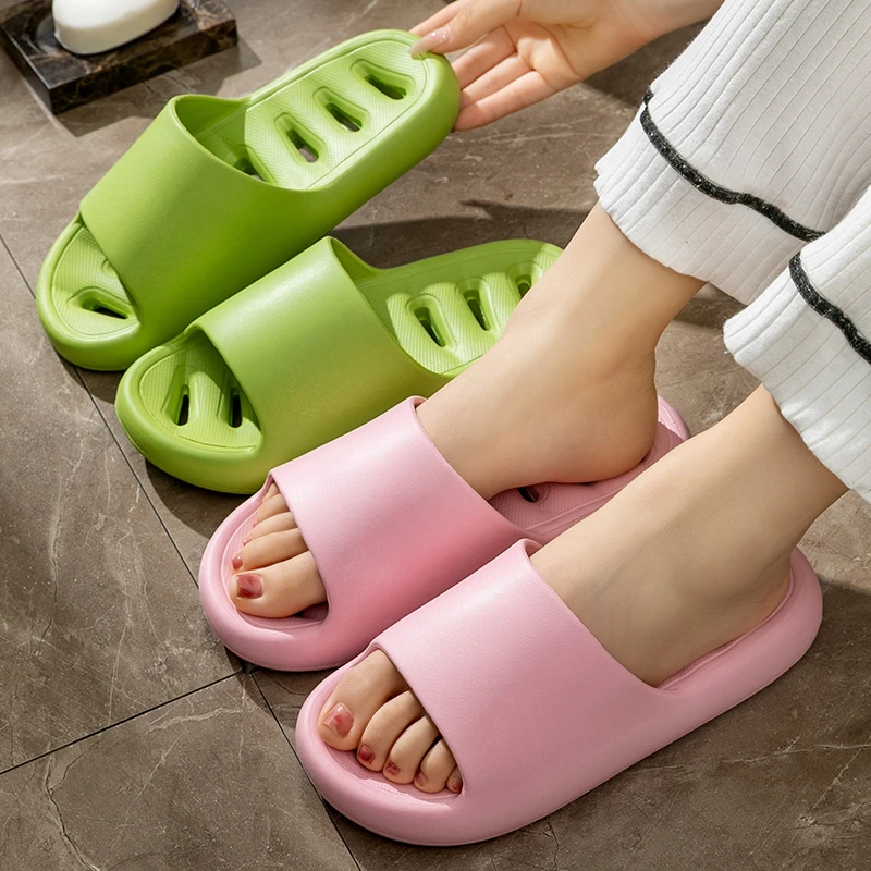 浴室厚底情侣洗澡防臭凉拖鞋家用防滑浴室速干男士拖鞋透气凉拖女