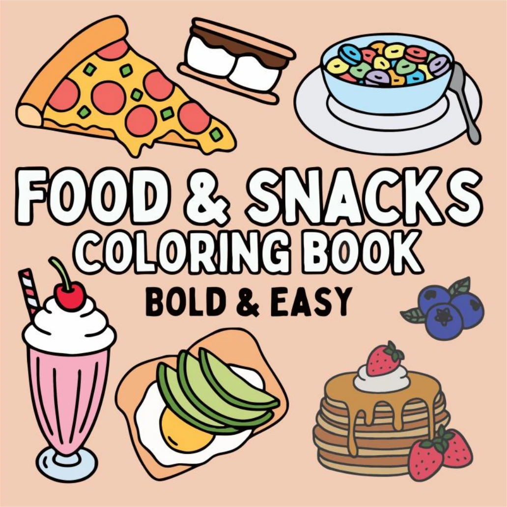 三原画屋美食涂色本沉浸式解压绘画本治愈系填色本新品趣味涂色本