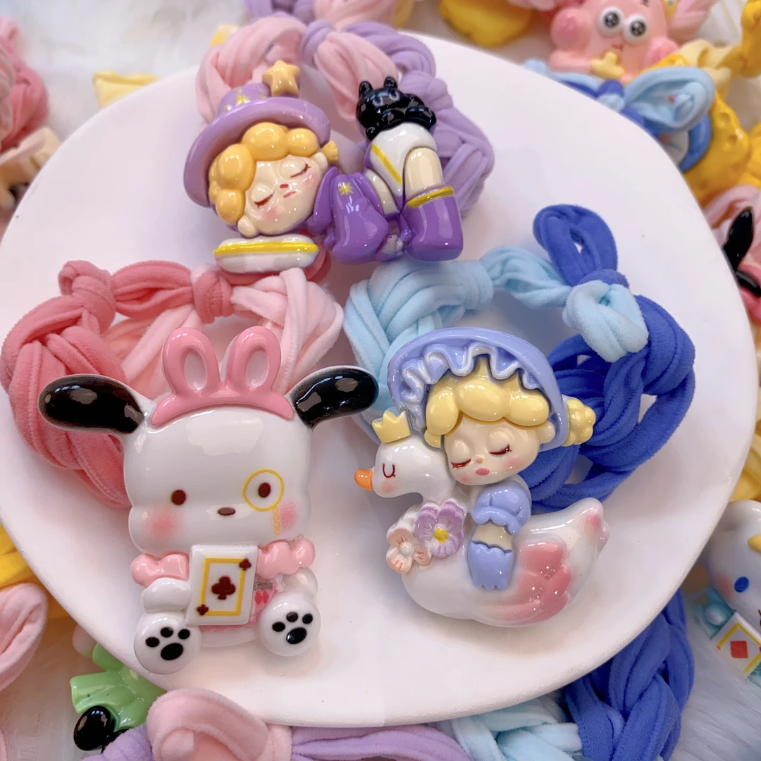 【卡通系列加粗多巴胺发绳】可爱手工ins韩版甜美百搭不伤发发绳