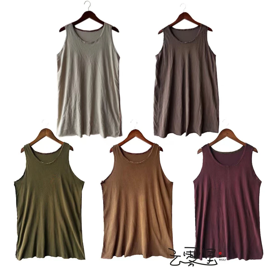 云雾里 原创设计复古文艺休闲随性工字针织背心 2167#