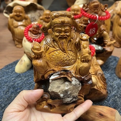 柏木太行崖柏手把摆件