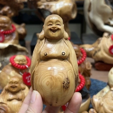 柏木太行崖柏手把摆件