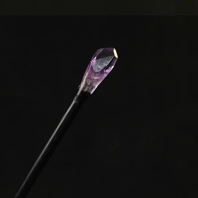发簪国风古风中式紫水晶