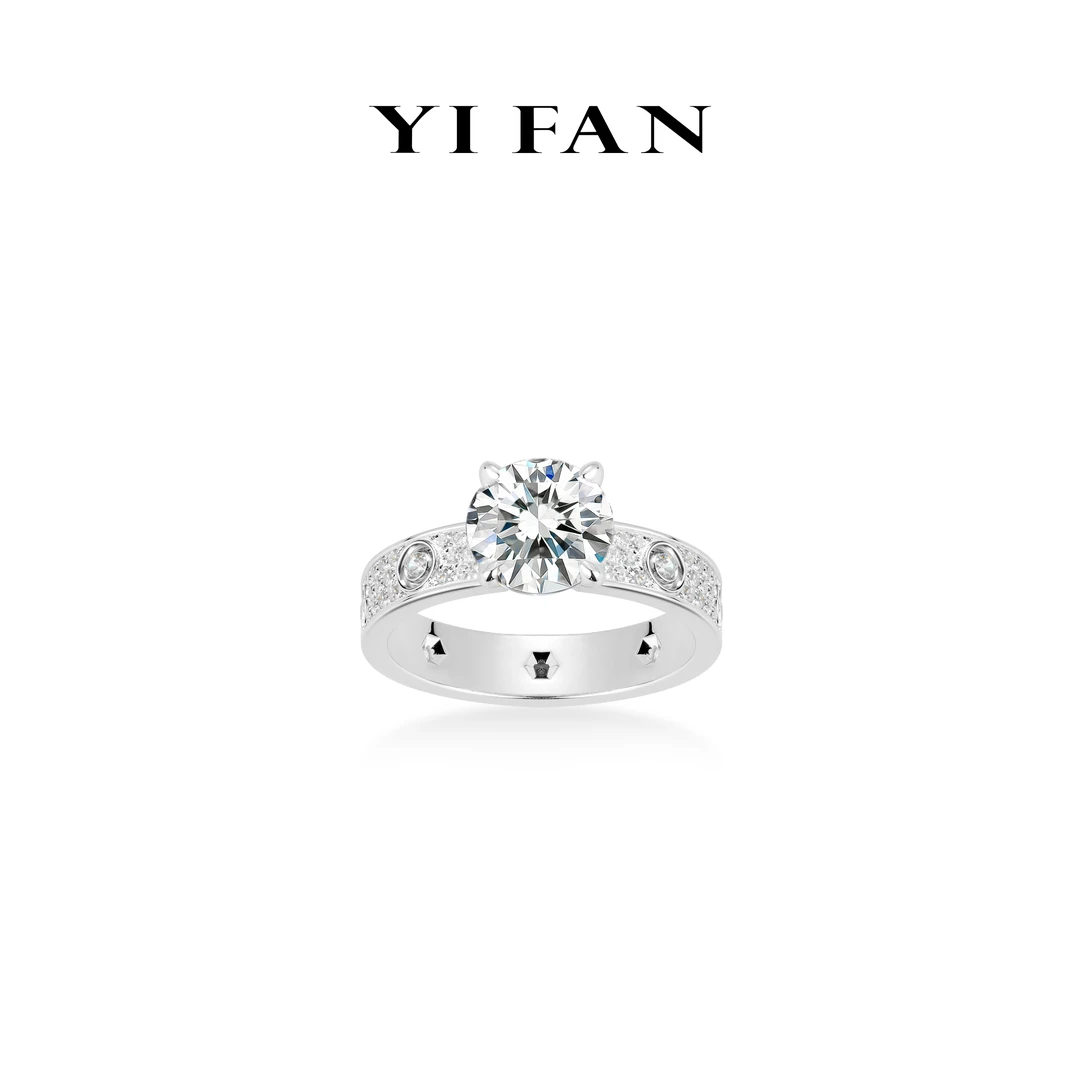 925银合成锆石戒指 1973-白色满钻四爪满天星豪镶百搭戒指