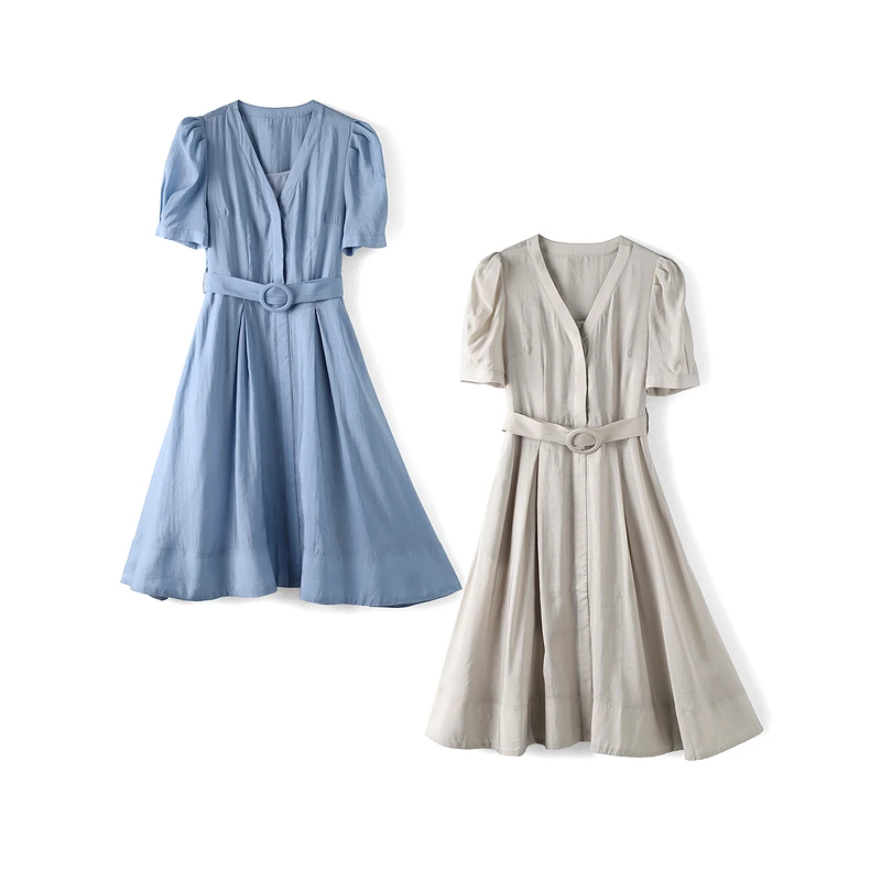 36053【千D系列】吊带连衣裙两件套2322093L