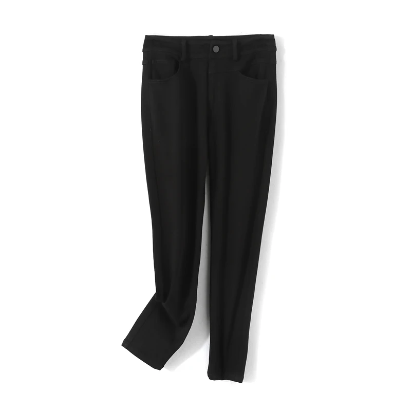 27278【依目系列】黑色修身显瘦牛仔裤1I153753D