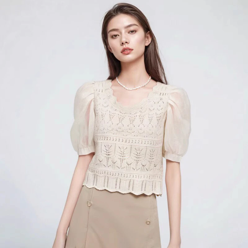 36622【X系列】拼接针织衫XY23030