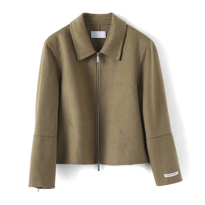 28053【梵系列】运动风短款毛呢外套小众炸街高级感女装ZYFSMN068