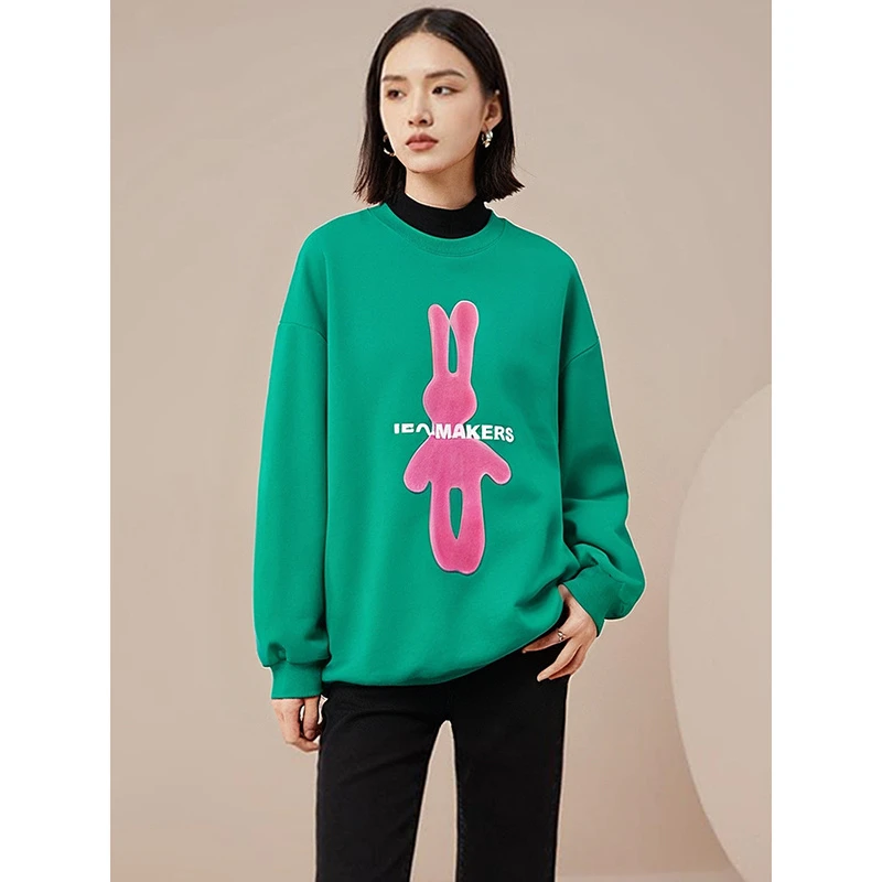 28625【琲系列】加绒涂鸦印花卫衣B2SW45062