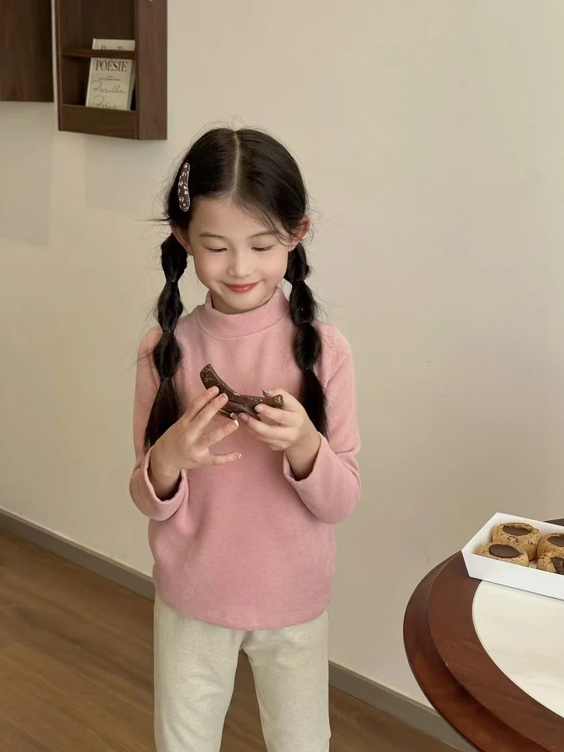 儿童秋冬打底衫半高领男生女生中大童