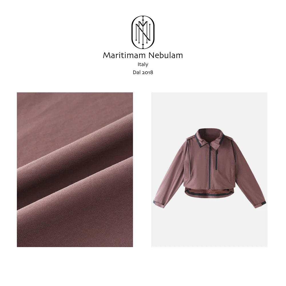 Maritimam Nebulam【紫标系列】 进口澳棉休闲短款高领防风衣 SZ144