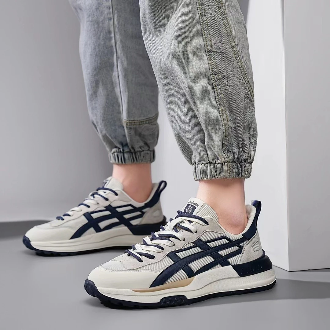 夏季男士休闲运动鞋轻底透气韩版网面鞋百搭跑步鞋低帮潮流阿甘鞋