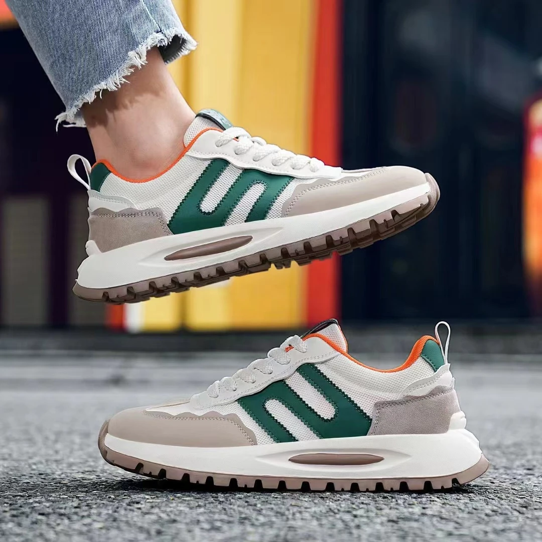 2024夏季单网透气舒适百搭软底轻便跑步鞋休闲男士时尚阿甘鞋潮流