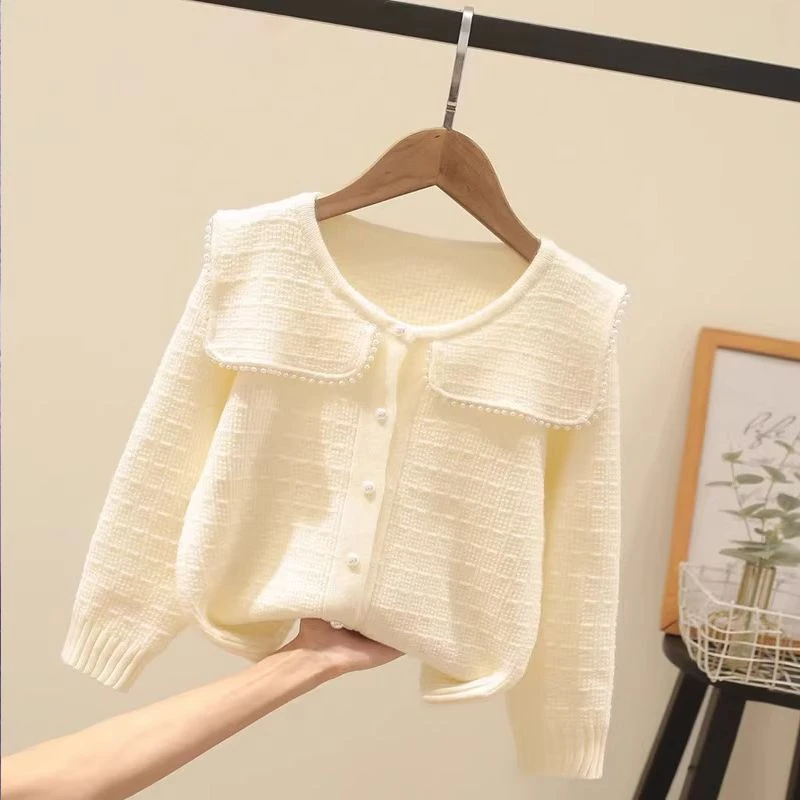 童装2025女童针织开衫上衣春秋款儿童毛衣外套小女孩韩版针织衫