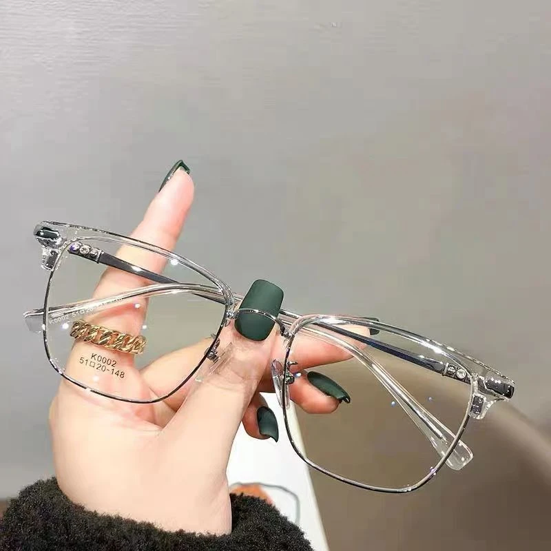 超轻纯钛近视眼镜男潮可配度数眼睛框镜架全框女大脸网红款平光镜