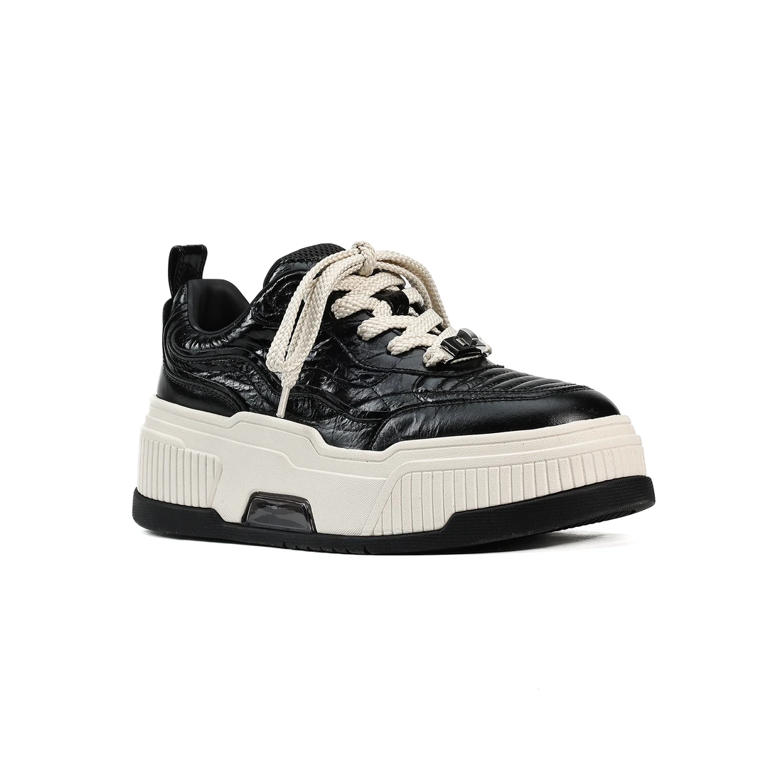 UANDI原创25年秋冬新款时尚设计师款潮流百搭低帮增高滑板鞋女鞋