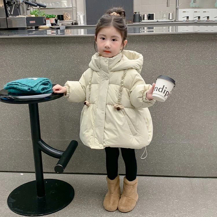 女宝宝新款冬季羽绒服儿童韩版洋气加厚保暖白鸭绒外套小女孩冬装