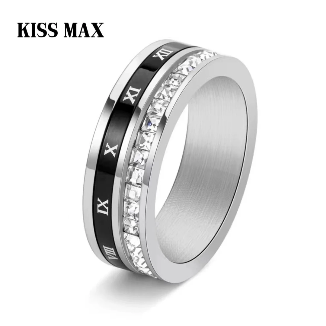 KISS MAX 潮男个性高级感设计可旋转戒指不掉色