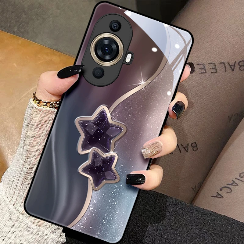 琉金星星适用华为nova11手机壳nova10个性nova9全包边12Pro玻璃壳