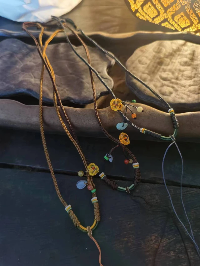 非金属布艺项链 请喝茶分享手编绳项链项链