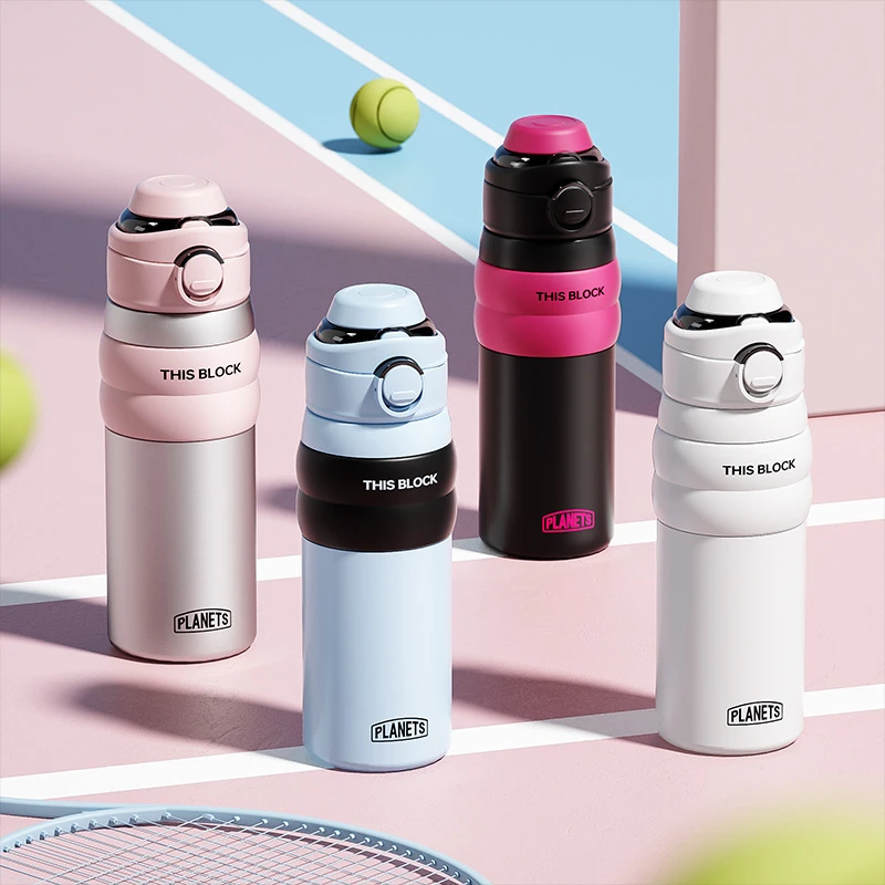 双饮316不锈钢保温杯家用运动外出便携学生女生吸管两用创意水杯