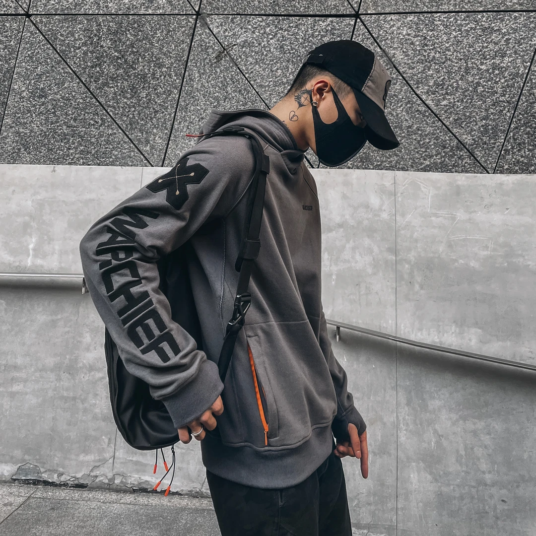 WARCHIEF酋长黑武士连帽卫衣保暖透气防风棉长袖外套秋冬男女同款